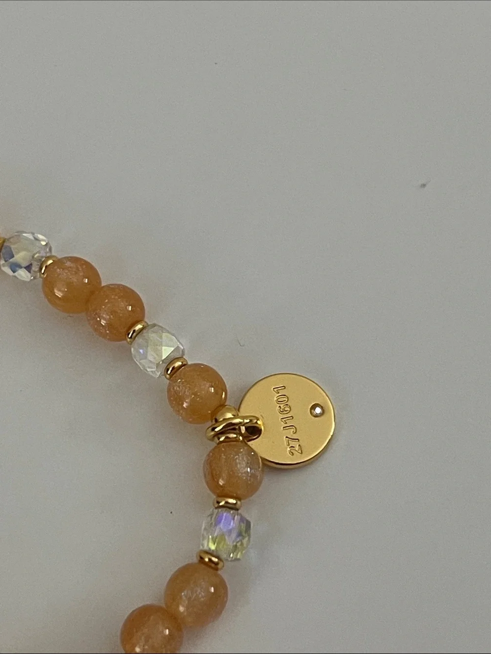Kids 'In My Era' Beaded Bracelet - Peach